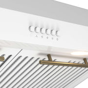 FORNO Bari Espresso 30" Under Cabinet Range Hood in White, FRHUC5255-30WHT FORNO