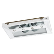 FORNO Aria 48" 1200 CFM Convertible Wall Mount Range Hood with White Hood and Antique Brass Accents, FRHWM5095-48WHT FORNO