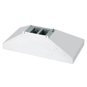 FORNO Aria 48" 1200 CFM Convertible Wall Mount Range Hood with White Hood and Antique Brass Accents, FRHWM5095-48WHT FORNO
