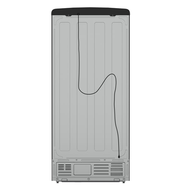 FORNO Luigi 18 cu.ft. French Door Refrigerator Black, Antique Brass Handles, FFFFD1791-33BLK FORNO