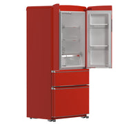 FORNO Luigi 18 cu.ft. French Door Refrigerator Red, Handle-Free Design, FFFFD1791-33RED FORNO