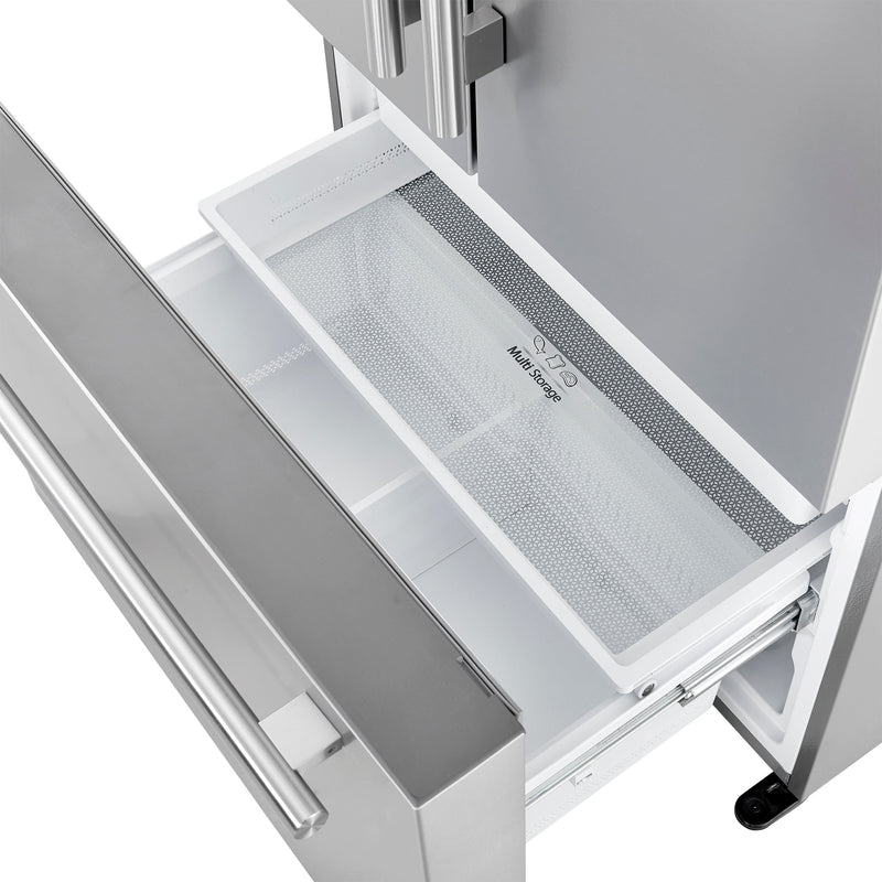 FORNO Aosta 36" 22.4 cu. ft. Refrigerator with External Water Dispenser, Automatic Ice Maker- FFFFD1866-36SB FORNO