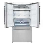 FORNO Aosta 36" 22.4 cu. ft. Refrigerator with External Water Dispenser, Automatic Ice Maker- FFFFD1866-36SB FORNO