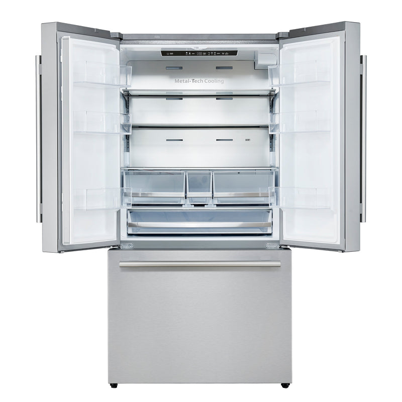 FORNO Aosta 36" 22.4 cu. ft. Refrigerator with External Water Dispenser, Automatic Ice Maker- FFFFD1866-36SB FORNO
