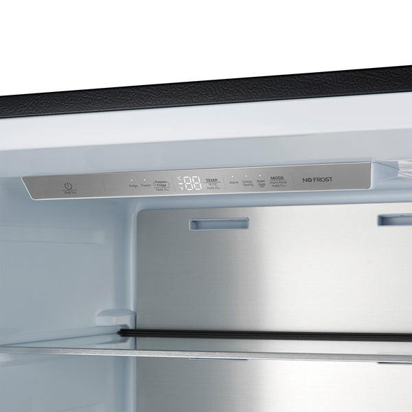 FORNO Maderno 28" 13.6 cu. ft. Left Swing Convertible Upright Freezer/Refrigerator in Black with Antique Brass Handle-  FFFFD1722-28BLK-LS FORNO