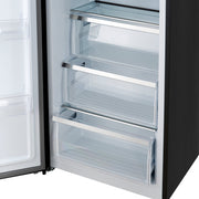 FORNO Maderno 60" 27.2 cu. ft. Convertible Refrigerator and Freezer with Modern Trim Kit in Black with Stainless Steel Handles- FFFFD1722-60MG-BLK FORNO