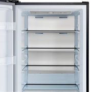 FORNO Maderno 28" 13.6 cu. ft. Left Swing Convertible Upright Freezer/Refrigerator in Black with Antique Brass Handle-  FFFFD1722-28BLK-LS FORNO