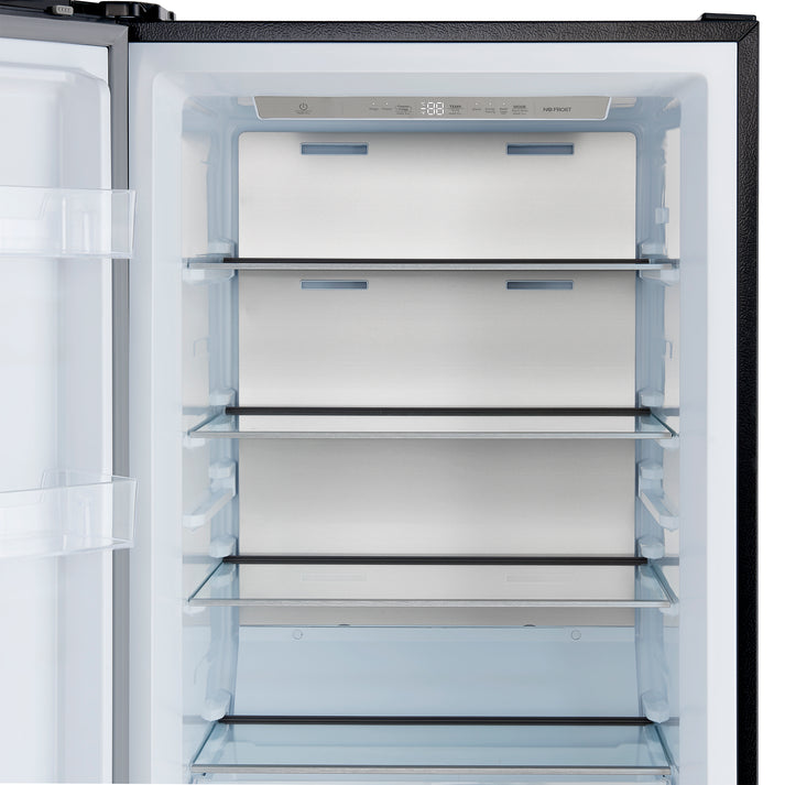 FORNO Maderno 60" 27.2 cu. ft. Convertible Refrigerator and Freezer with Modern Trim Kit in Black with Antique Brass Handles- FFFFD1722-60MG-BLK FORNO