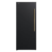 FORNO Maderno 28" 13.6 cu. ft. Left Swing Convertible Upright Freezer/Refrigerator in Black with Antique Brass Handle-  FFFFD1722-28BLK-LS FORNO