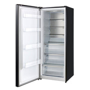 FORNO Maderno 28" 13.6 cu. ft. Left Swing Convertible Upright Freezer/Refrigerator in Black with Antique Brass Handle-  FFFFD1722-28BLK-LS FORNO