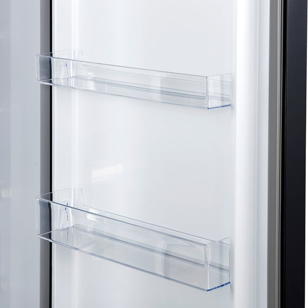 FORNO Maderno 28" 13.6 cu. ft. Right Swing Convertible Upright Freezer/Refrigerator in Black with Antique Brass Handle- FFFFD1722-28BLK-RS FORNO