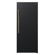 FORNO Maderno 28" 13.6 cu. ft. Right Swing Convertible Upright Freezer/Refrigerator in Black with Antique Brass Handle- FFFFD1722-28BLK-RS FORNO