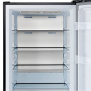 FORNO Maderno 28" 13.6 cu. ft. Right Swing Convertible Upright Freezer/Refrigerator in Black with Antique Brass Handle- FFFFD1722-28BLK-RS FORNO