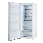 FORNO Maderno 32" 13.6 cu.ft. Left Swing Convertible Refrigerator and Freezer with Modern Trim Kit in White with Antique Brass Handles- FFFFD1722-32LMG-WHT FORNO