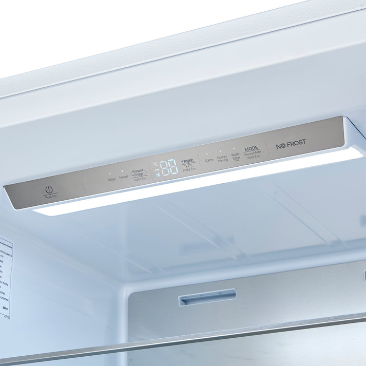 FORNO Maderno 28" 13.6 cu.ft. Left Swing Built-In Convertible Refrigerator/Freezer in White with Antique Brass Handle- FFFFD1722-28WHT-LS FORNO