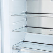 FORNO Maderno 32" 13.6 cu.ft. Left Swing Convertible Refrigerator and Freezer with Modern Trim Kit in White with Antique Brass Handles- FFFFD1722-32LMG-WHT FORNO