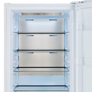 FORNO Maderno 60" 27.2 cu.ft. Convertible Refrigerator and Freezer with Modern Trim Kit in White with Antique Brass Handles- FFFFD1722-60MG-WHT FORNO
