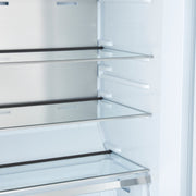 FORNO Maderno 32" 13.6 cu.ft. Right Swing Convertible Refrigerator and Freezer with Modern Trim Kit in White with Antique Brass Handles- FFFFD1722-32RMG-WHT FORNO