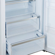 FORNO Maderno 60" 27.2 cu.ft. Convertible Refrigerator and Freezer with Modern Trim Kit in White with Antique Brass Handles- FFFFD1722-60MG-WHT FORNO