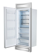 FORNO Maderno 32" 13.6 cu.ft. Left Swing Convertible Refrigerator and Freezer with Modern Trim Kit in White with Antique Brass Handles- FFFFD1722-32LMG-WHT FORNO