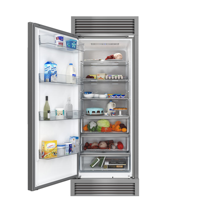 FORNO Maderno 32" 13.6 cu.ft. Left Swing Convertible Refrigerator and Freezer with Modern Trim Kit in Stainless Steel- FFFFD1722-32LSG FORNO