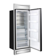 FORNO Maderno 32" 13.6 cu.ft. Right Swing Built-In Convertible Refrigerator/Freezer in Black with Antique Brass Handle and Modern Trim- FFFFD1722-32RMG-BLK FORNO