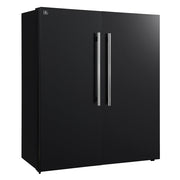 FORNO Maderno 60" 27.2 cu. ft. Convertible Refrigerator and Freezer with Modern Trim Kit in Black with Stainless Steel Handles- FFFFD1722-60MG-BLK FORNO