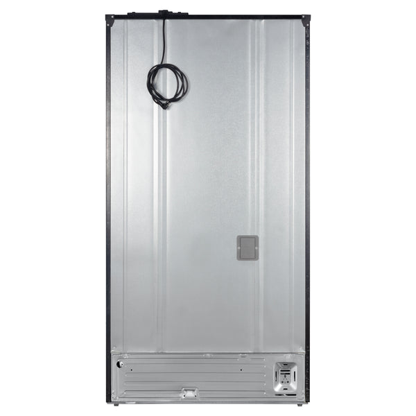FORNO Rivello 36" French Door Standard Depth Refrigerator with Water and Ice Dispenser in Black with Antique Brass Accents- FFFFD1783-36BLK