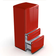 FORNO Luigi 18 cu.ft. French Door Refrigerator Red, Handle-Free Design, FFFFD1791-33RED FORNO
