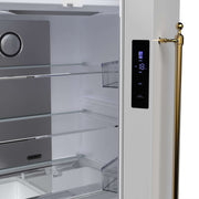FORNO Luigi 18 cu.ft. French Door Refrigerator White, Antique Brass Handles, FFFFD1791-33WHT FORNO