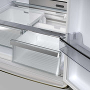 FORNO Luigi 18 cu.ft. French Door Refrigerator White, Antique Brass Handles, FFFFD1791-33WHT FORNO