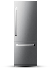 30" Built-In Refrigerator and Freezer With Ice-Maker and Water Dispenser - Stainless Steel Induction Hardware
