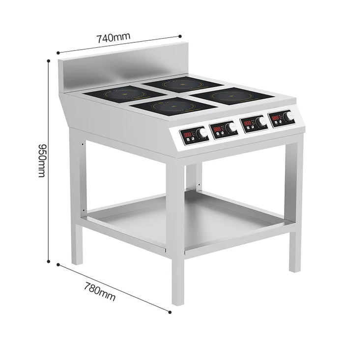 QuadraChef 4-Burner Stainless Steel Induction Cooktop