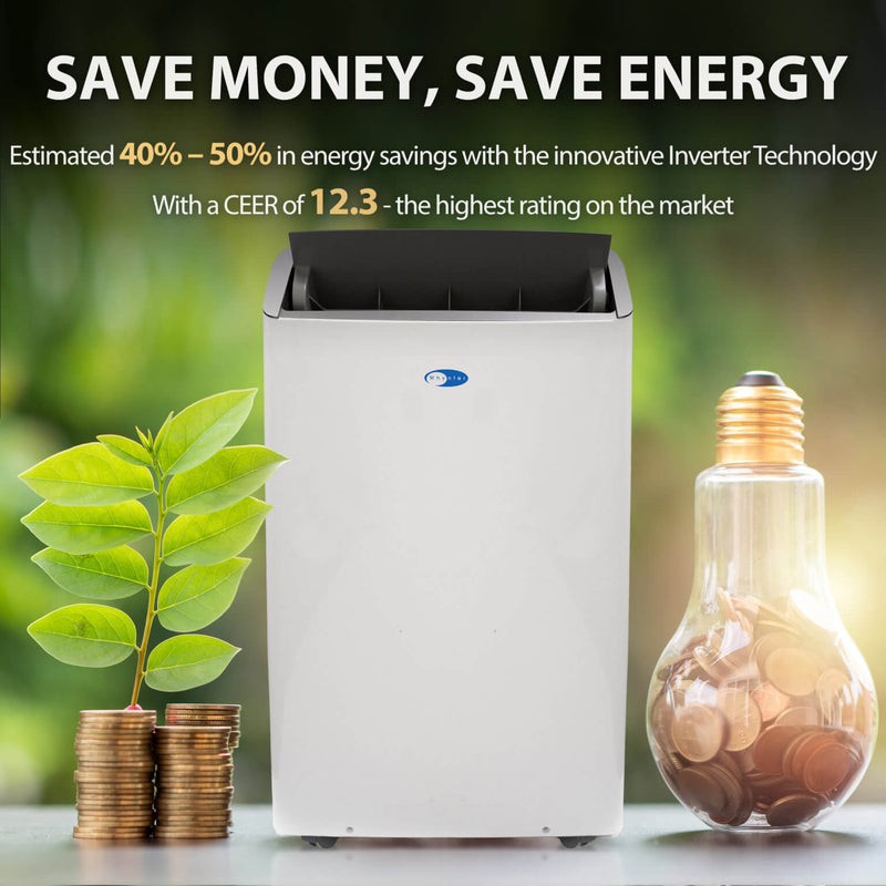 Whynter ARC-1230WN Portable Air Conditioner 14,000 BTU – Inverter, Dual Hose, WiFi, Dehumidifier | Cools Up to 600 sq. ft.
