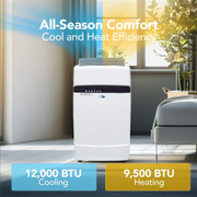 Whynter ARC-12SDH Portable Air Conditioner 12,000 BTU – Dual Hose, Heater, Dehumidifier | Cools & Heats Up to 400 sq. ft. Whynter