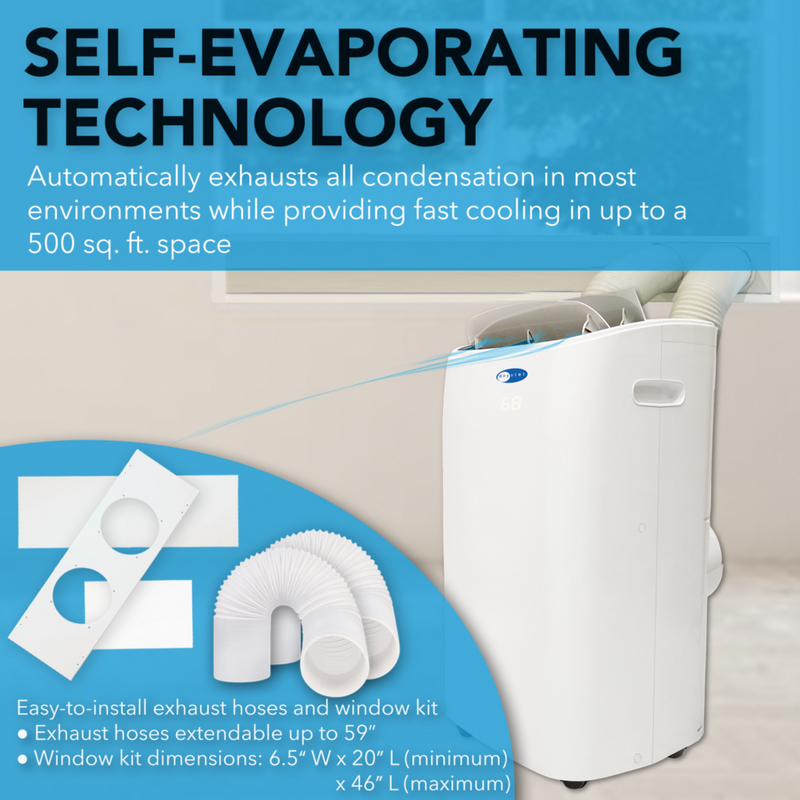 Whynter ARC-147WFH Portable Air Conditioner 14,000 BTU – Dual Hose, Heater, Dehumidifier | Cools & Heats Up to 500 sq. ft.