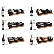 Reserva Series 67 Bottle 71" Tall Single Zone Left Hinge Black Shallow Wine Refrigerator with Wood Front Shelves Allavino