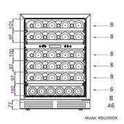 48" Ultimate Under Bench Wine Fridge and Bar Refrigerator Combo with 3 Temp. Zones KingsBottle.com