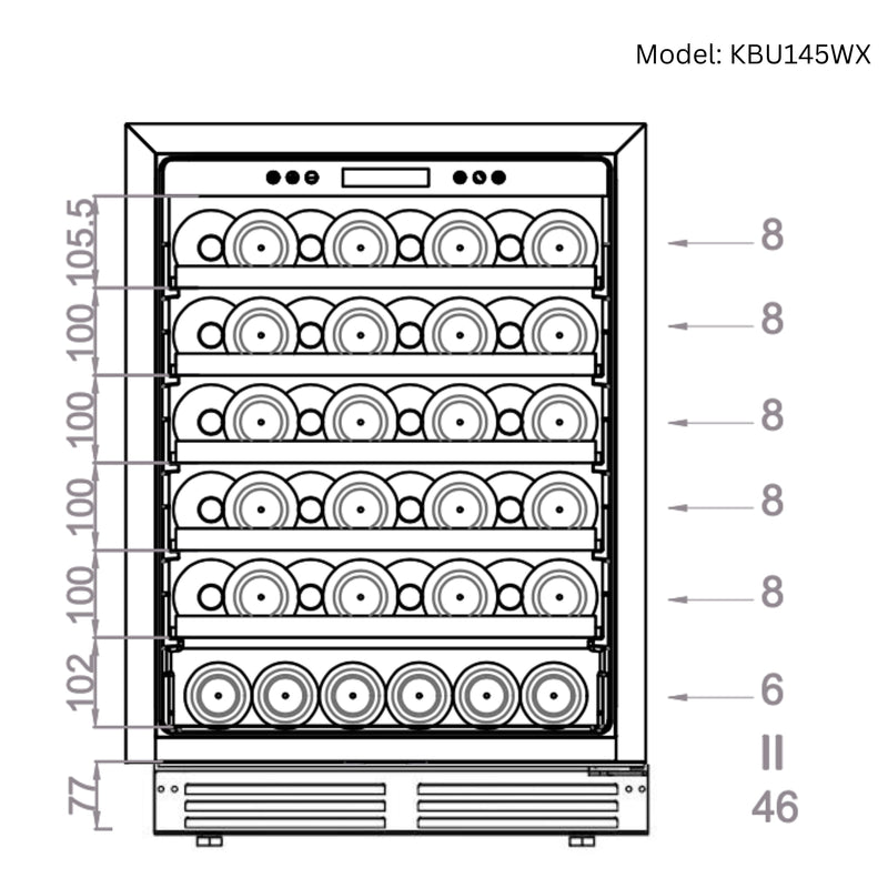 Ultimate Under-Bench Wine & Beverage Refrigerator Combo with Low-E Glass Door KingsBottle.com