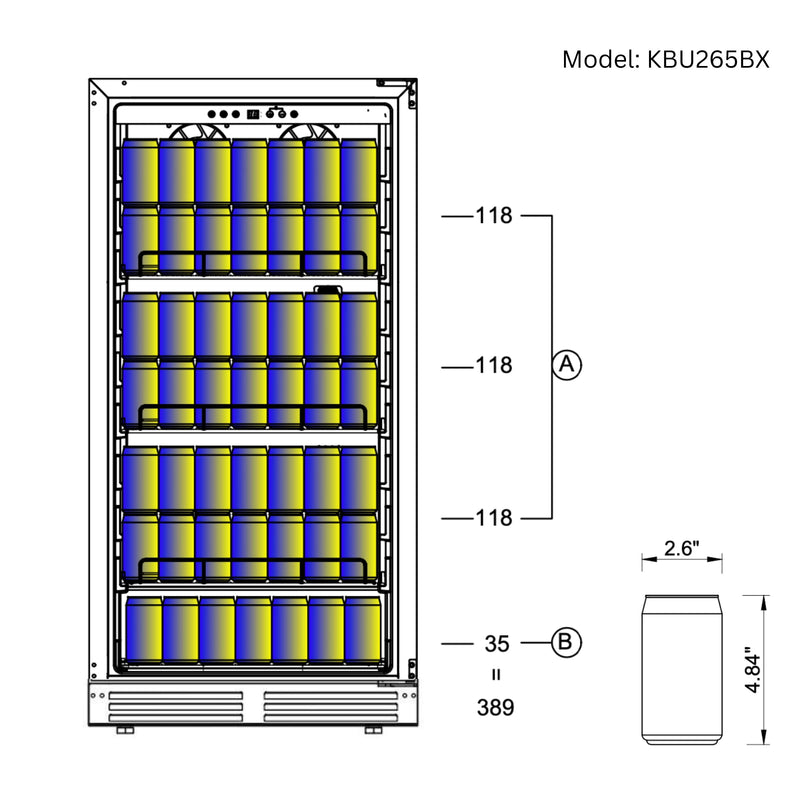 47" High Wine & Beverage Refrigerator Combo with Triple Temp. Zones KingsBottle.com