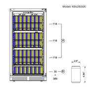 389 Cans Capacity Upright Beverage Refrigerator With Low-E Glass Door KingsBottle.com