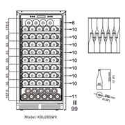47" High Upright Wine & Beverage Refrigerator Combo with Low-E Glass Door KingsBottle.com