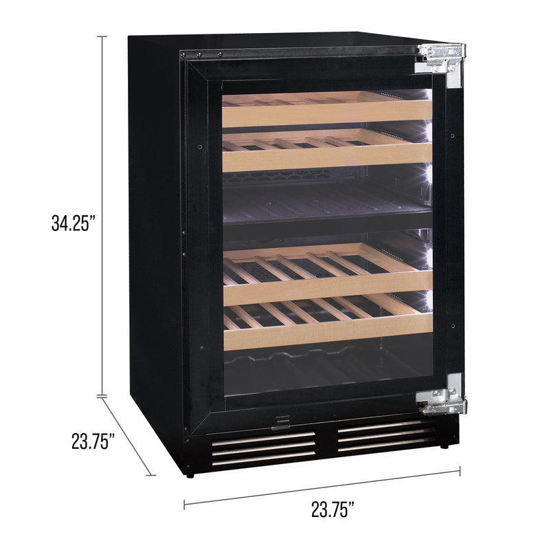 24" Wide Dual Zone Panel Ready Wine Refrigerator Allavino