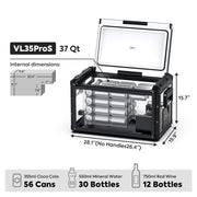 VL35ProS Single Zone Portable Fridge Freezer | ICECO | 35 LT Inca Overland Outfitters