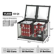 VL65 Dual Zone Metal Fridge Freezer with Cover | ICECO | 65LT Inca Overland Outfitters