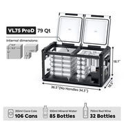 VL75ProD 12V Heavy Duty Fridge Freezer | ICECO | 75 LT Inca Overland Outfitters