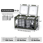 VL75ProD 12V Heavy Duty Fridge Freezer | ICECO | 75 LT Inca Overland Outfitters