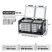 VL90ProD Dual Zone RV 12 volt Fridge Plug in Cooler | ICECO | 90 LT Inca Overland Outfitters