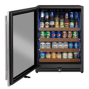 24" Wide Reserva Series Stainless Steel Left Hinge Beverage Center Allavino