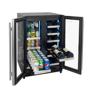 Reserva Series 24" Wide Two Door Stainless Steel Wine Refrigerator/Beverage Center Allavino